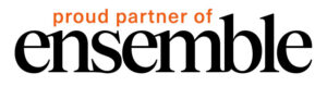 a black and orange text
